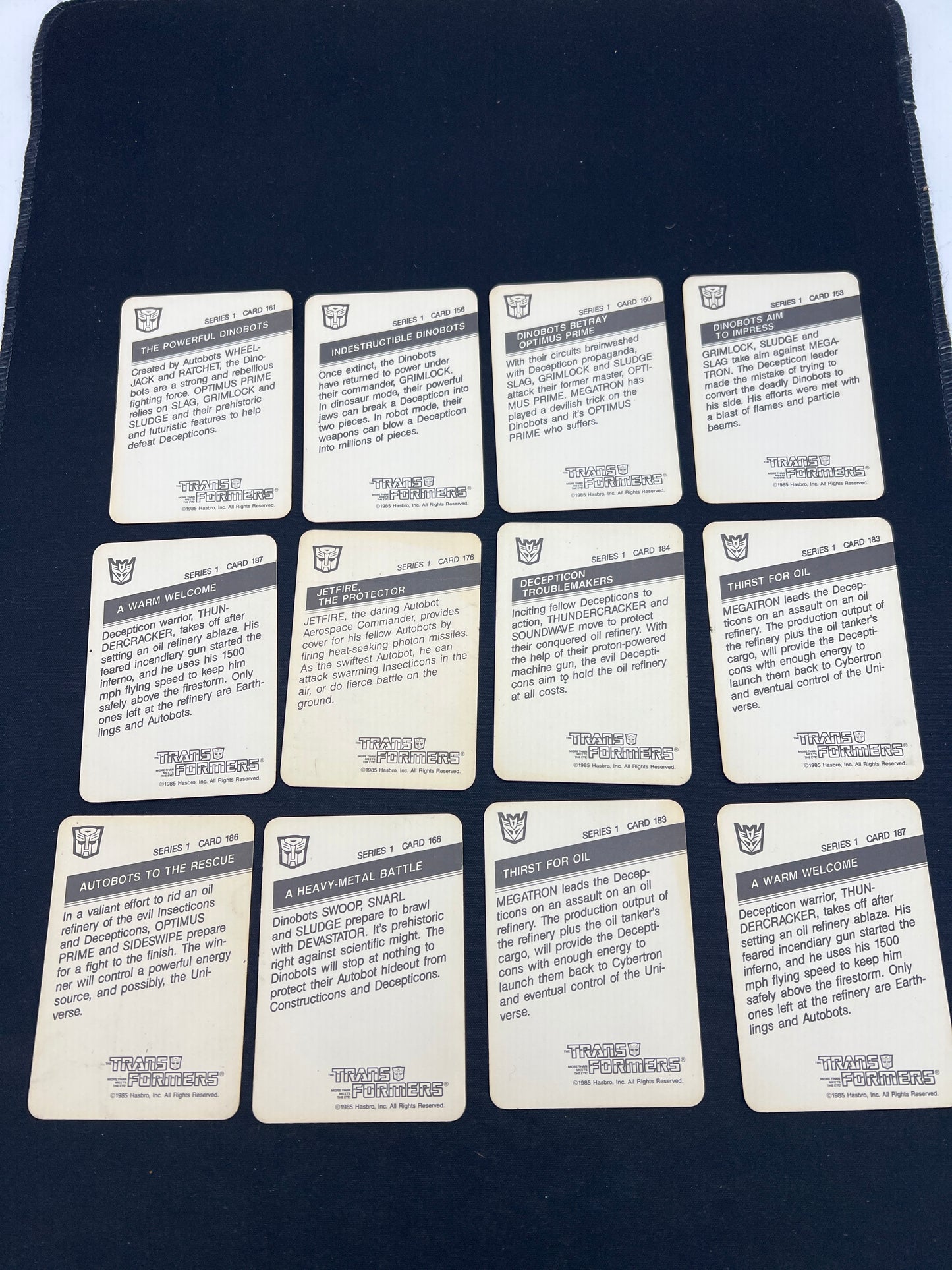 Auction Lot 288: Transformers Series 1 TCG Card Lot 3 Conditions Vary