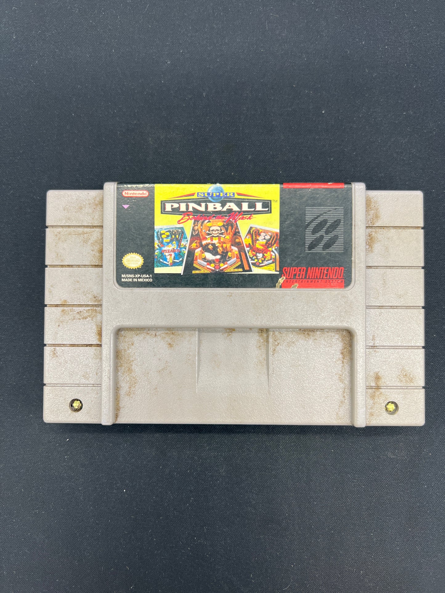 Auction Lot 89: SNES Video Game Super Pinball Behind the Mask Loose