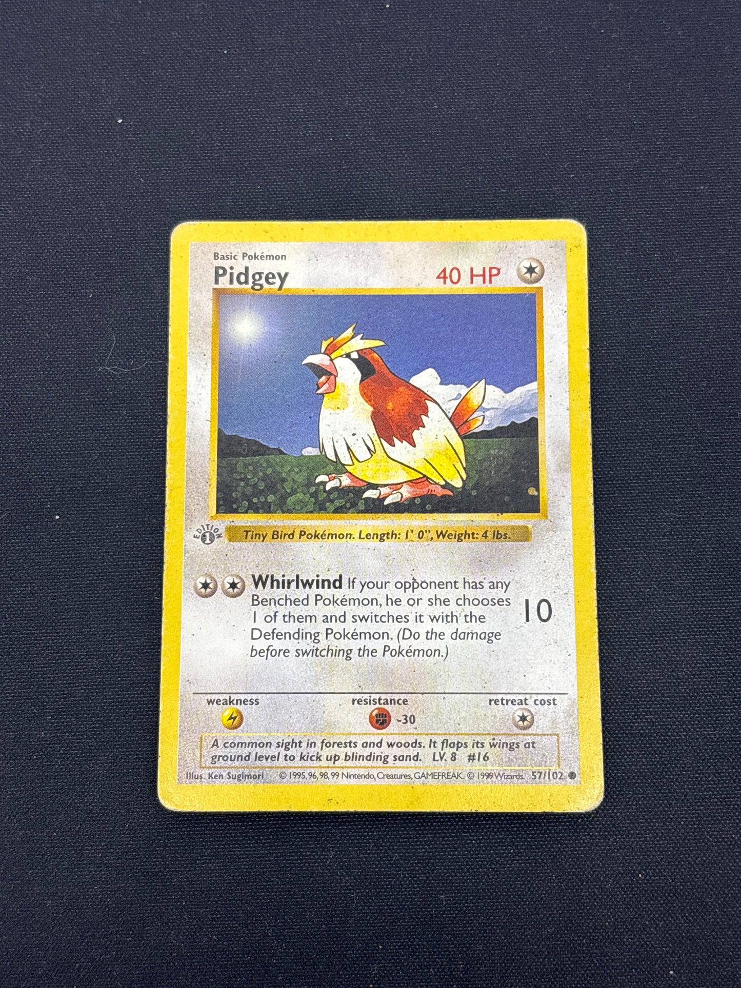 Auction Lot 440: Pokemon Cards 1st Edition Grey Stamp Pidgey Base Set Condition Vary