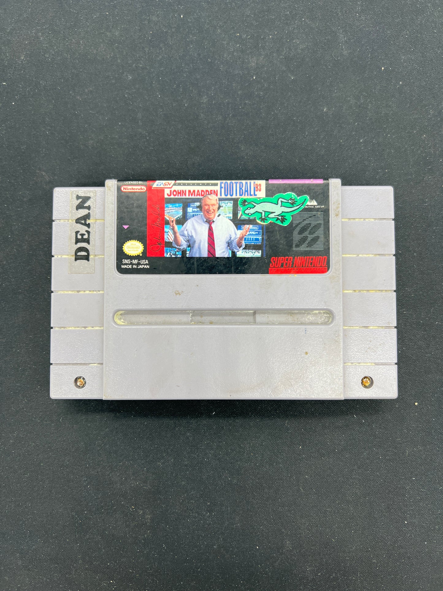 Auction Lot 167: SNES Video Game John Madden Football 93 Loose