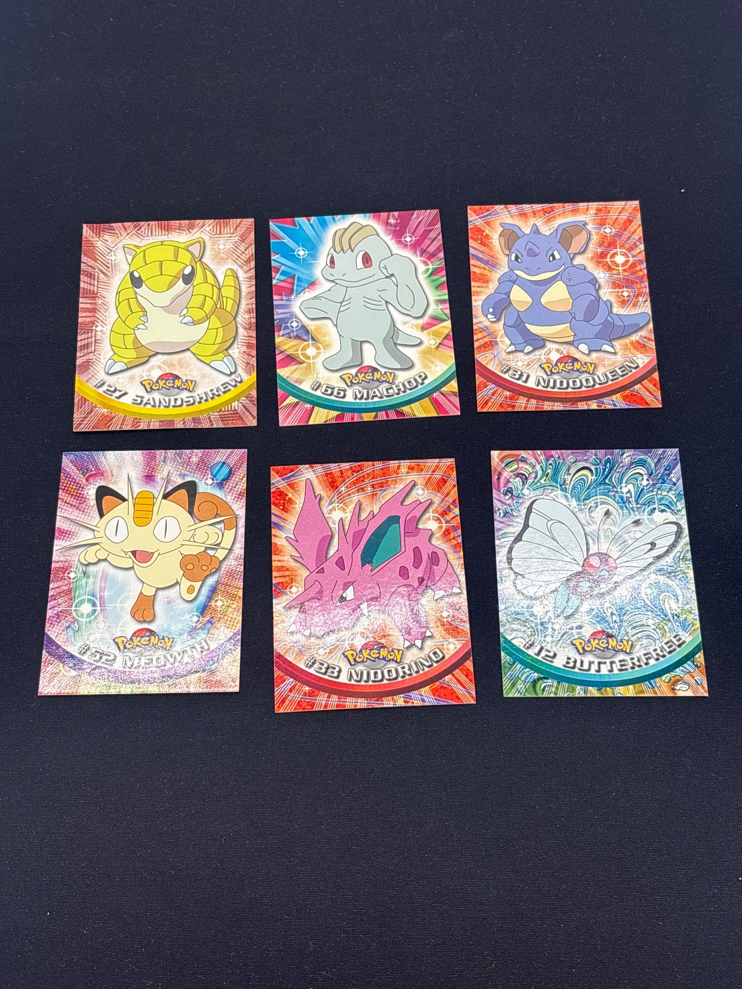 Auction Lot 93: Pokemon Topps Non Foil Card Lot of 6 Conditions Vary