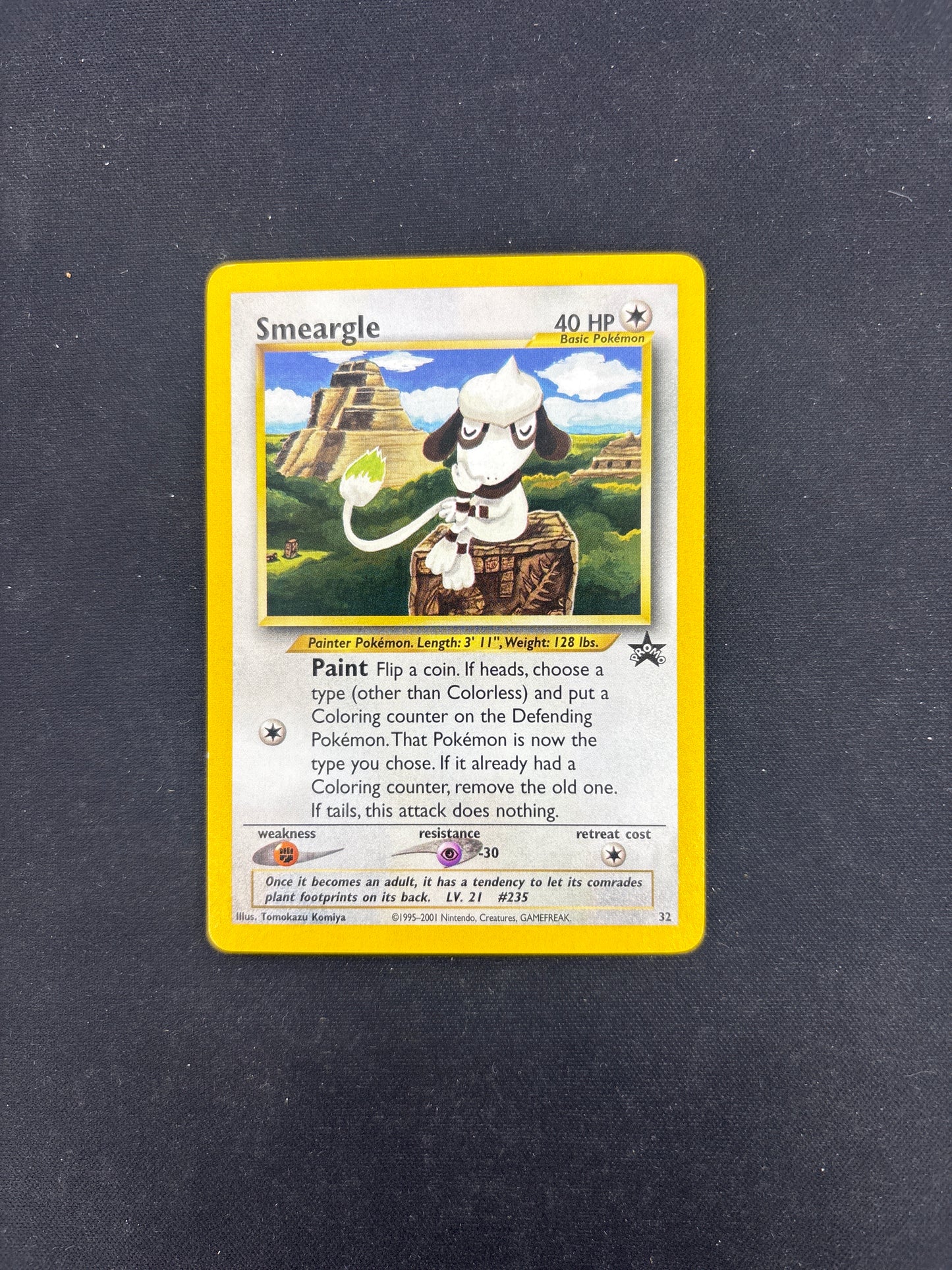 Auction Lot 197: Pokemon Card Smeargle WOTC Black Star Promo Conditions Vary