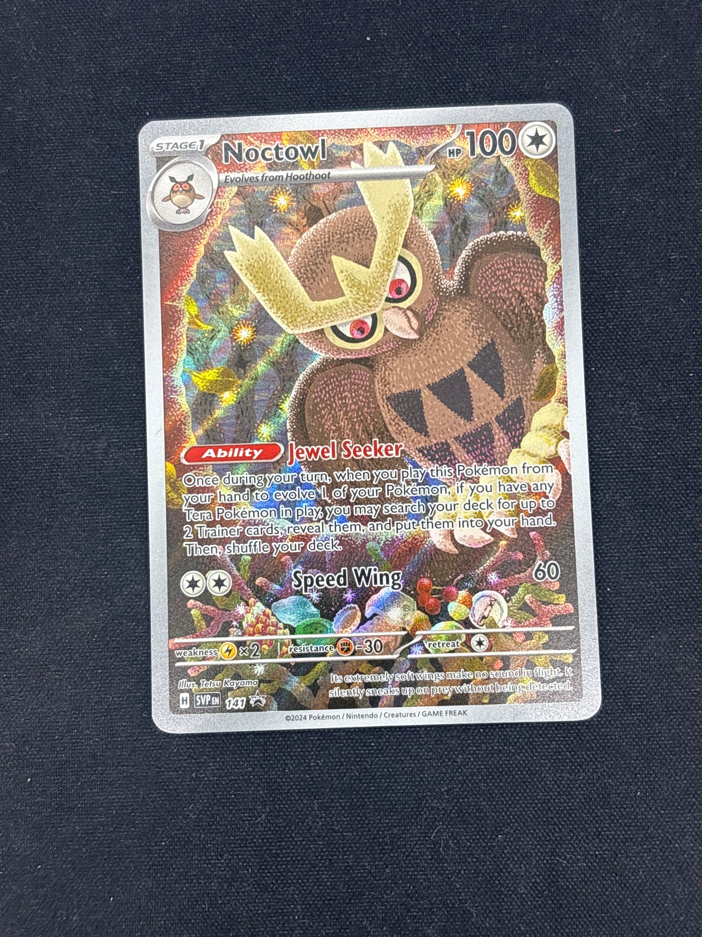 Auction Lot 287: Pokemon Cards Noctowl Stellar Crown ETB Promo Condition Vary