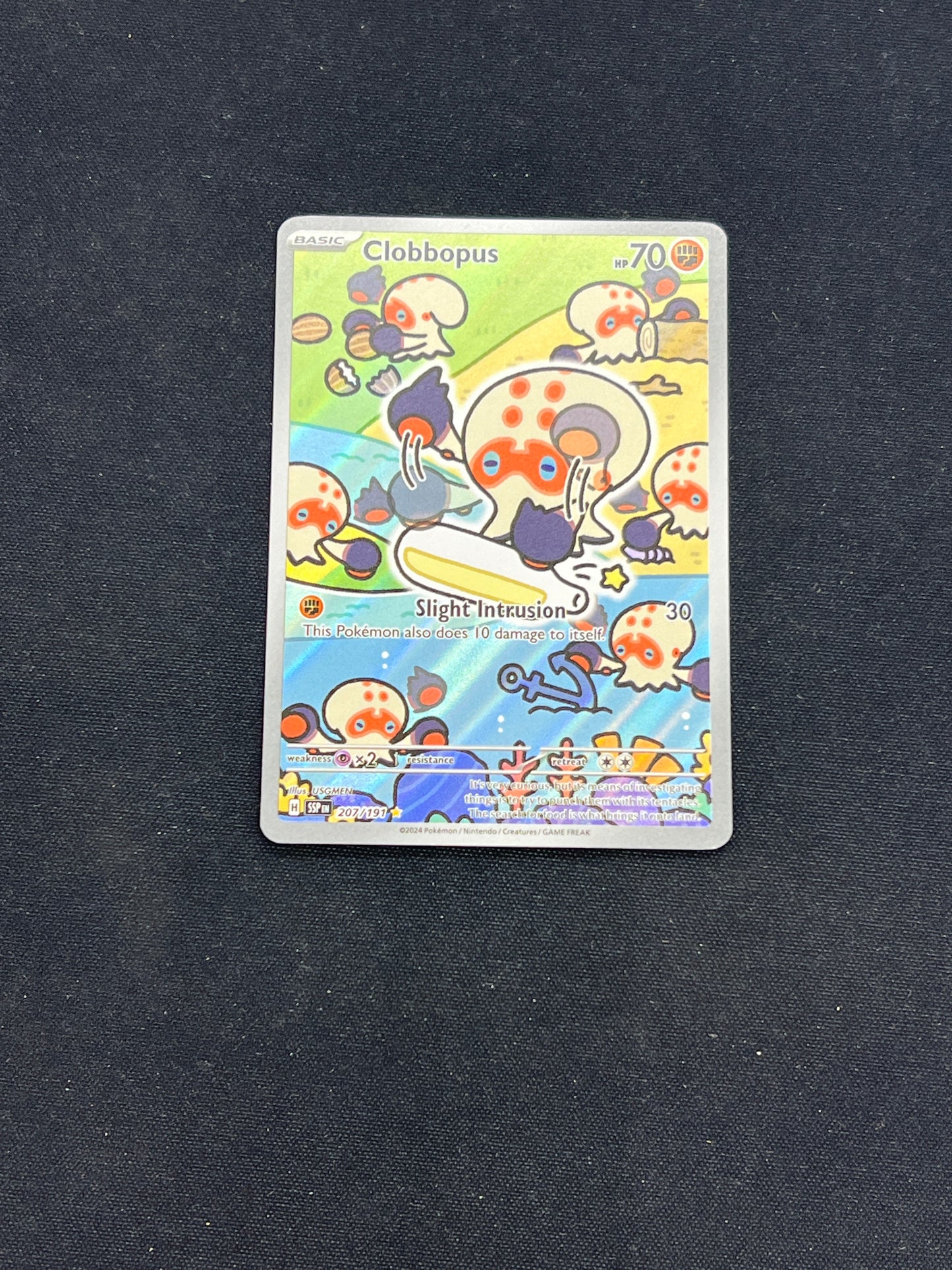 Auction Lot 436: Pokemon Cards Clobbopus "6'7" Illustration Rare Card Condition Vary