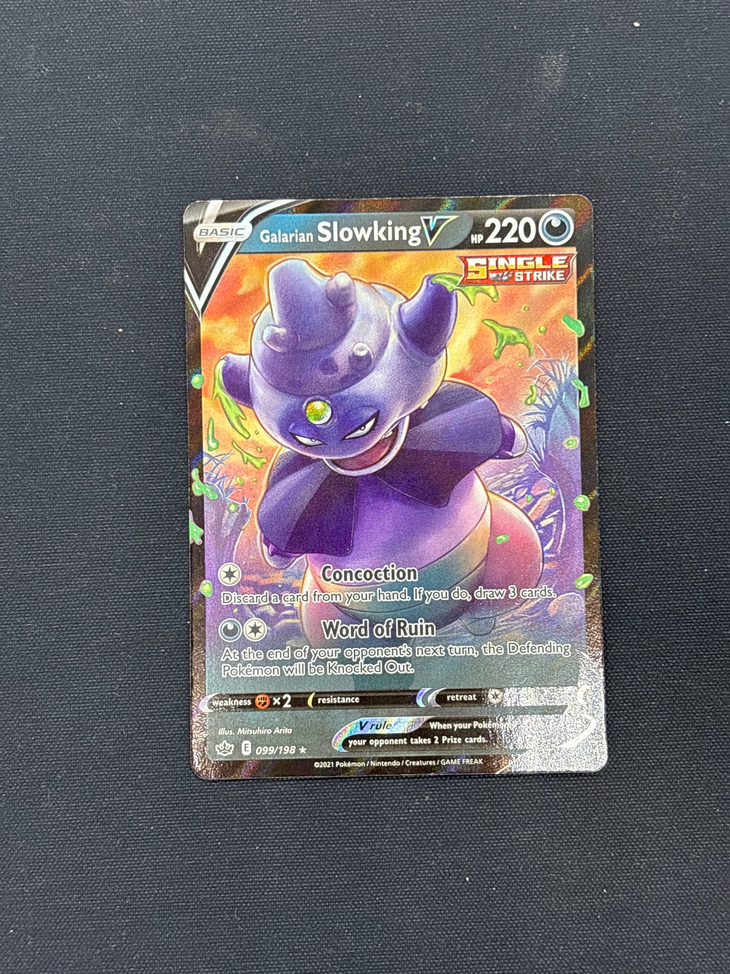 Auction Lot 225: Galarian Slowking Full Art V Card Conditions Vary