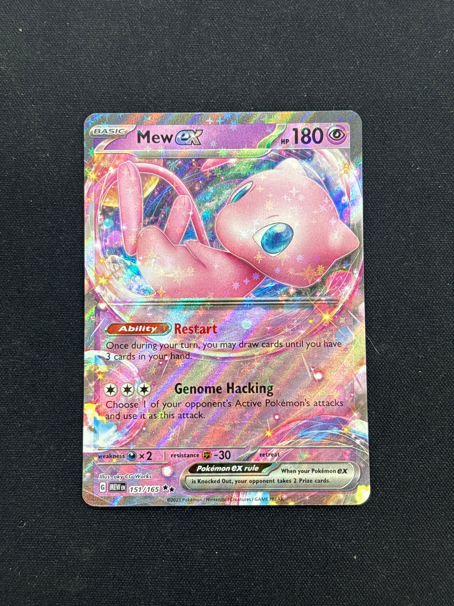 Auction Lot 30: Pokemon Cards Mew EX SV 151 Double Rare Condition Vary