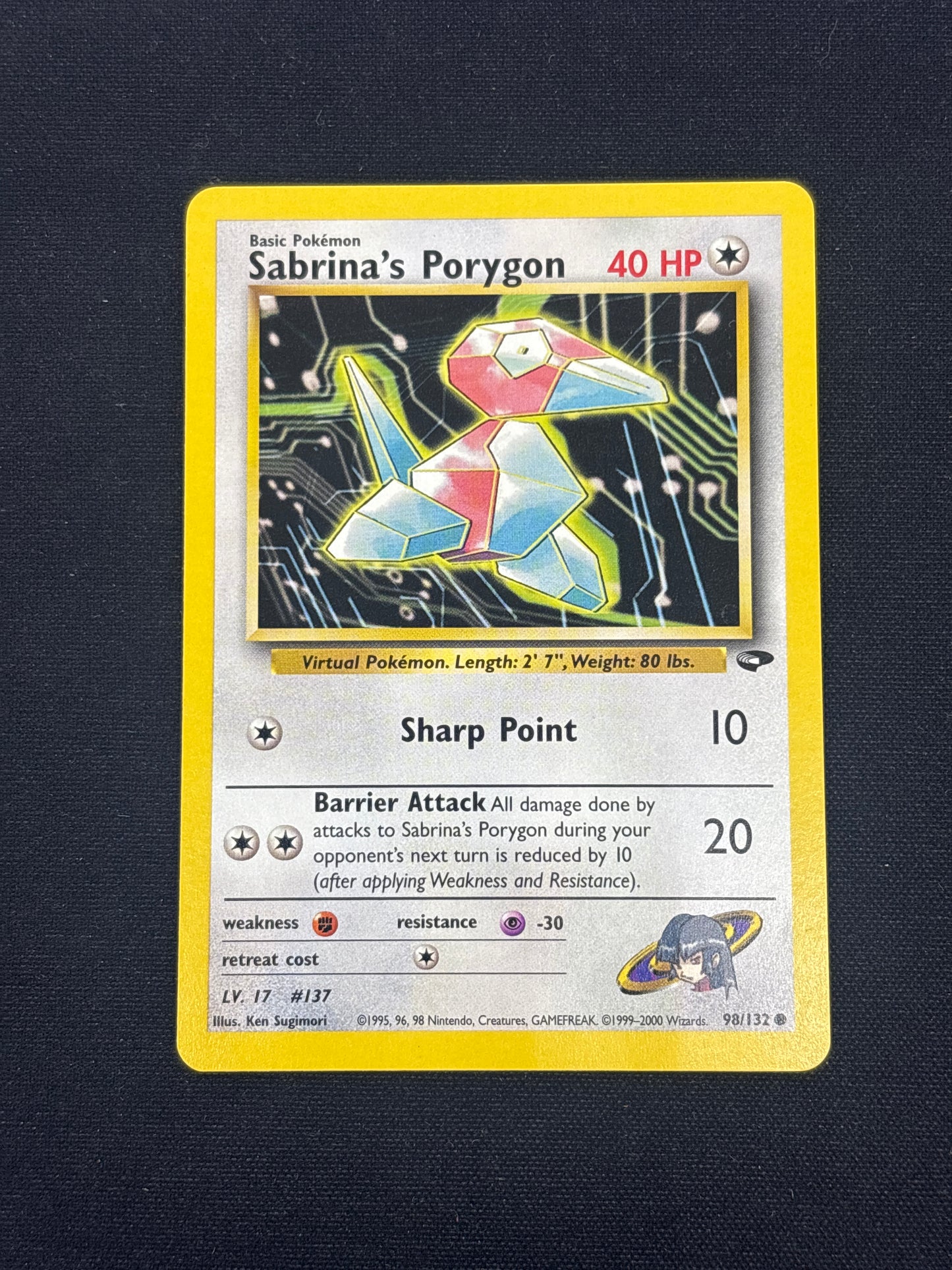 Auction Lot 27: Pokemon Cards Sabrina's Porygon 1st Edition Gym Challenge Conditions Vary
