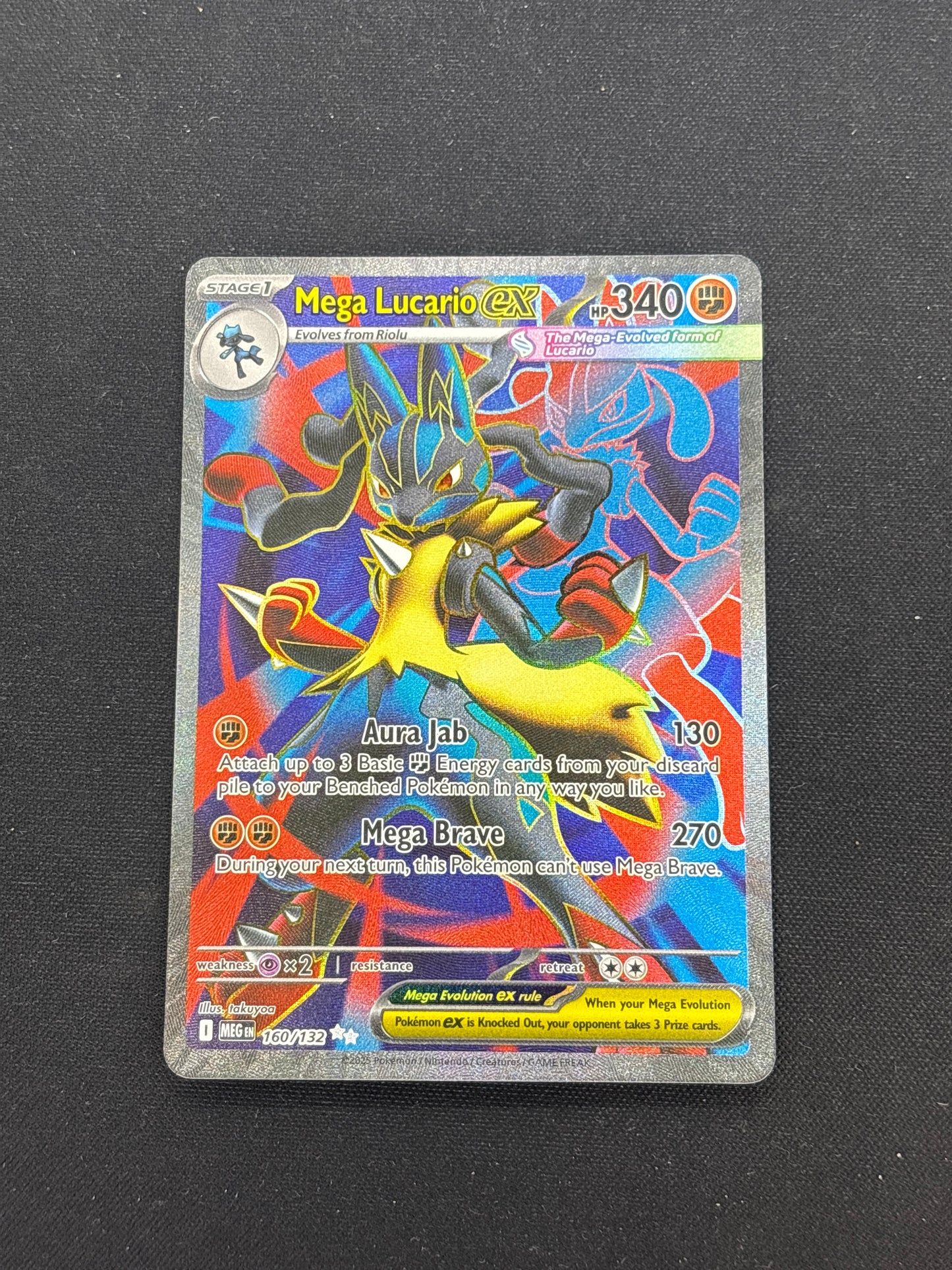 Auction Lot 41: Pokemon Cards Mega Lucario EX Full Art Condition Vary