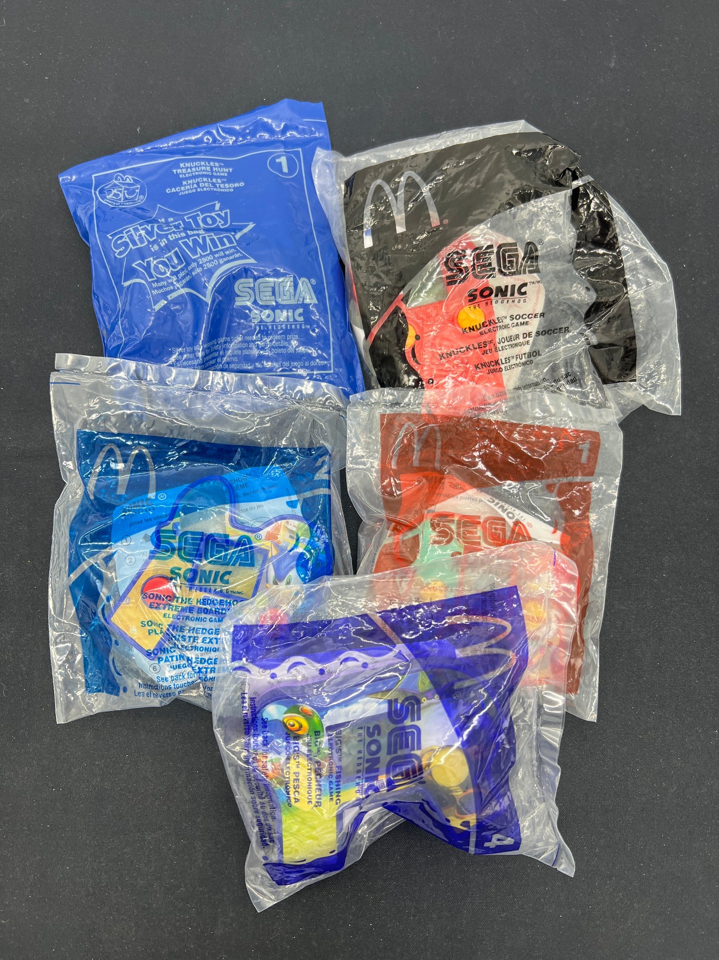 Auction Lot 245: Assorted Lot of 5 McDonalds Sealed Happy Meal Toys