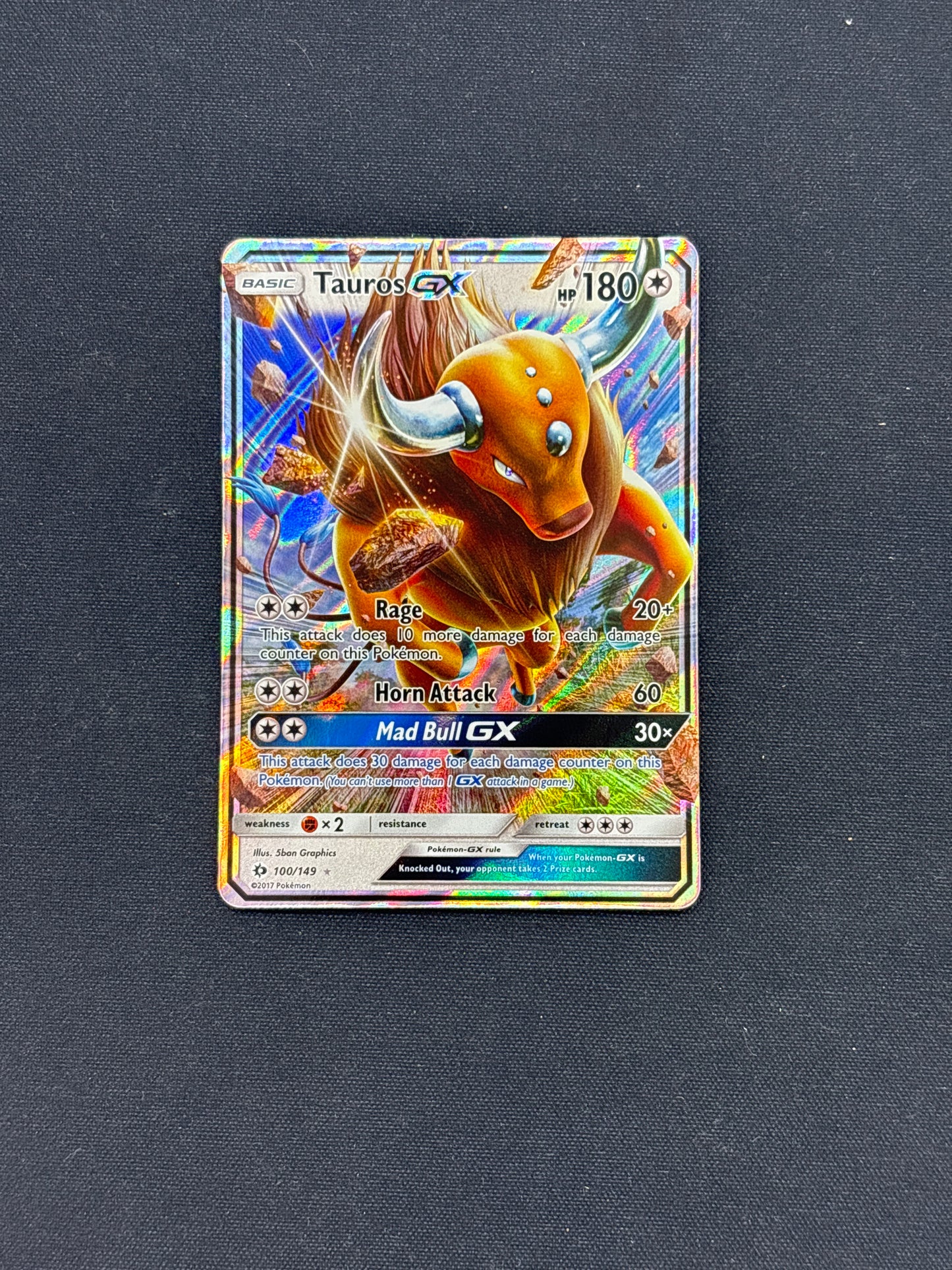 Auction Lot 167: Pokemon Tauros GX Full Art Card Conditions Vary