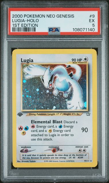 Lugia Neo Genesis 1st Ed Holo PSA 5
