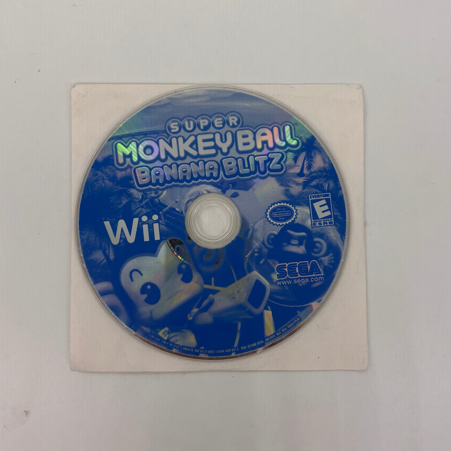 Auction Lot 61: Nintendo Wii Super Monkeyball Banana Blitz Video Game