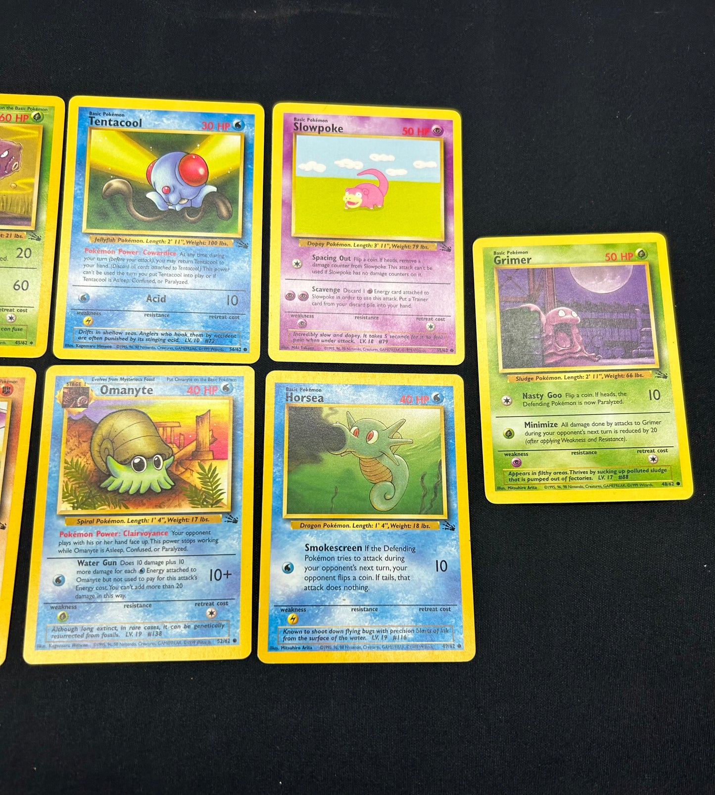 11 card non holo fossil lot auction