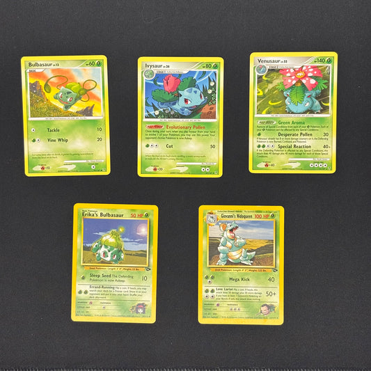 Auction Lot 77: Pokemon Card Lot Venusaur Evolution Line and Gym Challenge Non Holo Conditions Vary