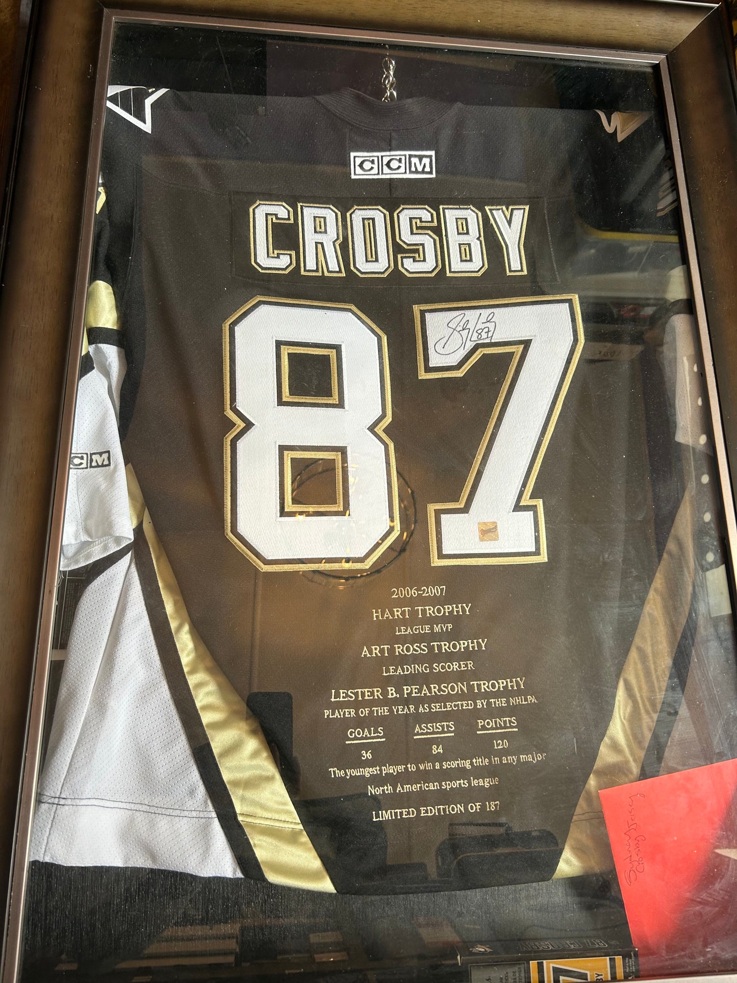 Signed Sidney Crosby Jersey w/ C.O.A