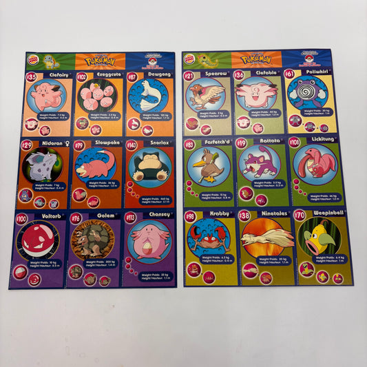 Auction Lot 34: Pokemon Burger King Uncut Sheet Lot 2