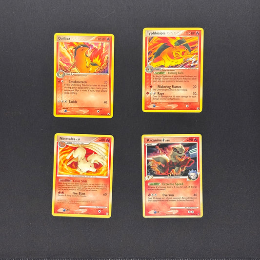 Auction Lot 78: Pokemon Fire Type Card Lot Uncommon and Holo Rares Conditions Vary