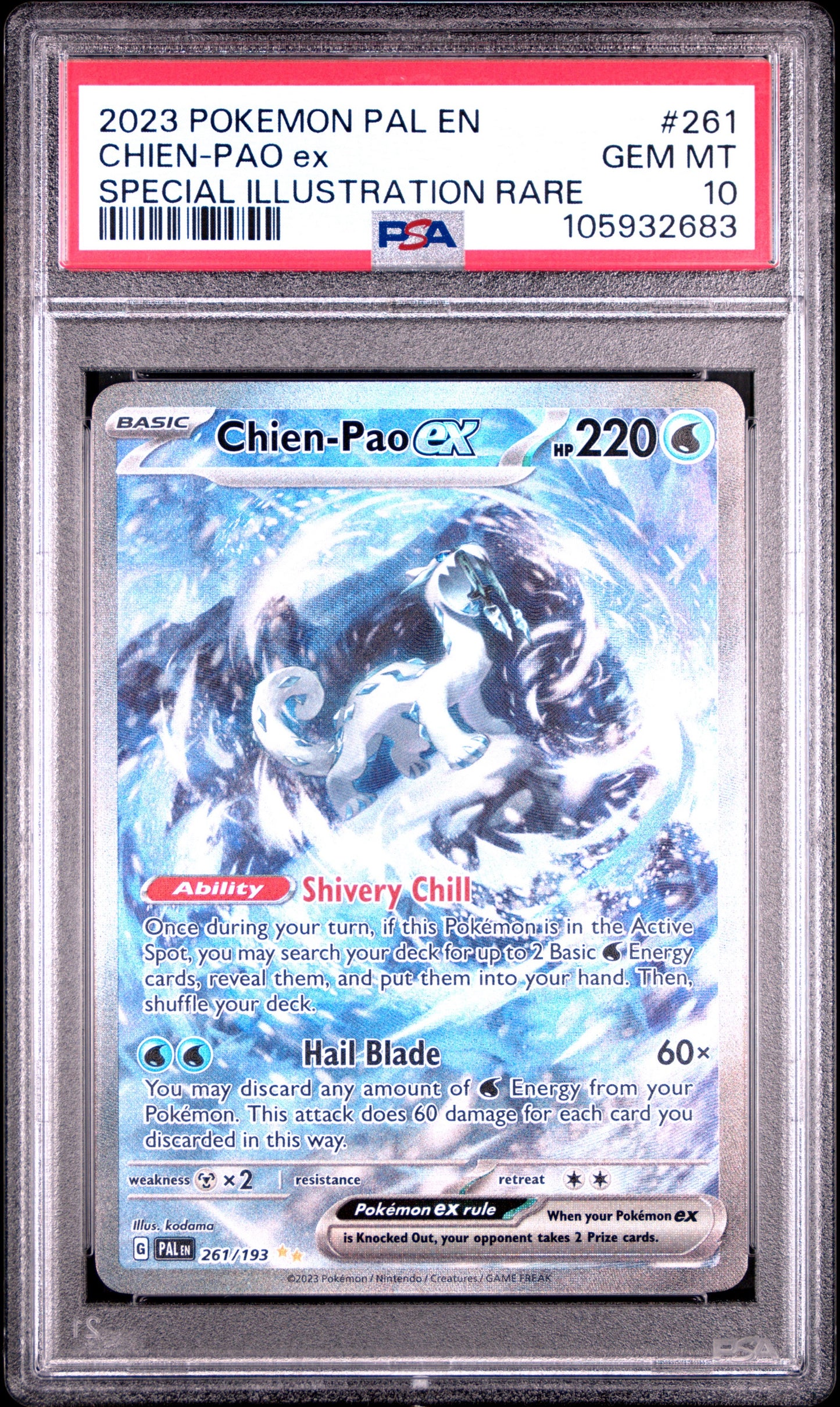 Chien Pao EX SIR Paldea Evolved Psa 10