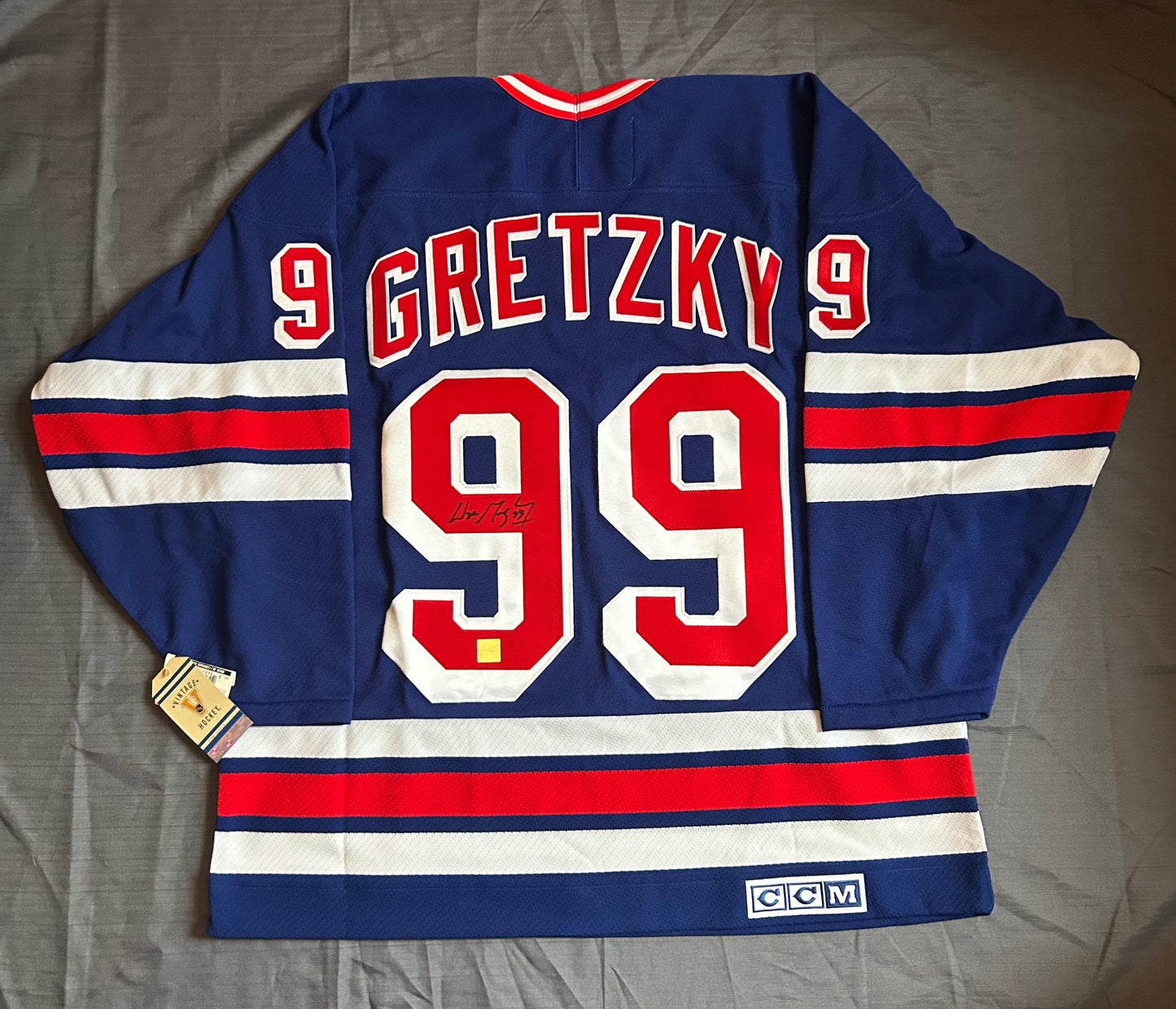 Signed Wayne Gretzky N.Y Rangers Jersey W/ C.O.A