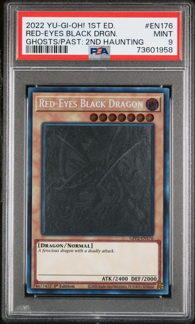 2022 Yu Gi Oh Red Eyes Black Dragon Mint 9