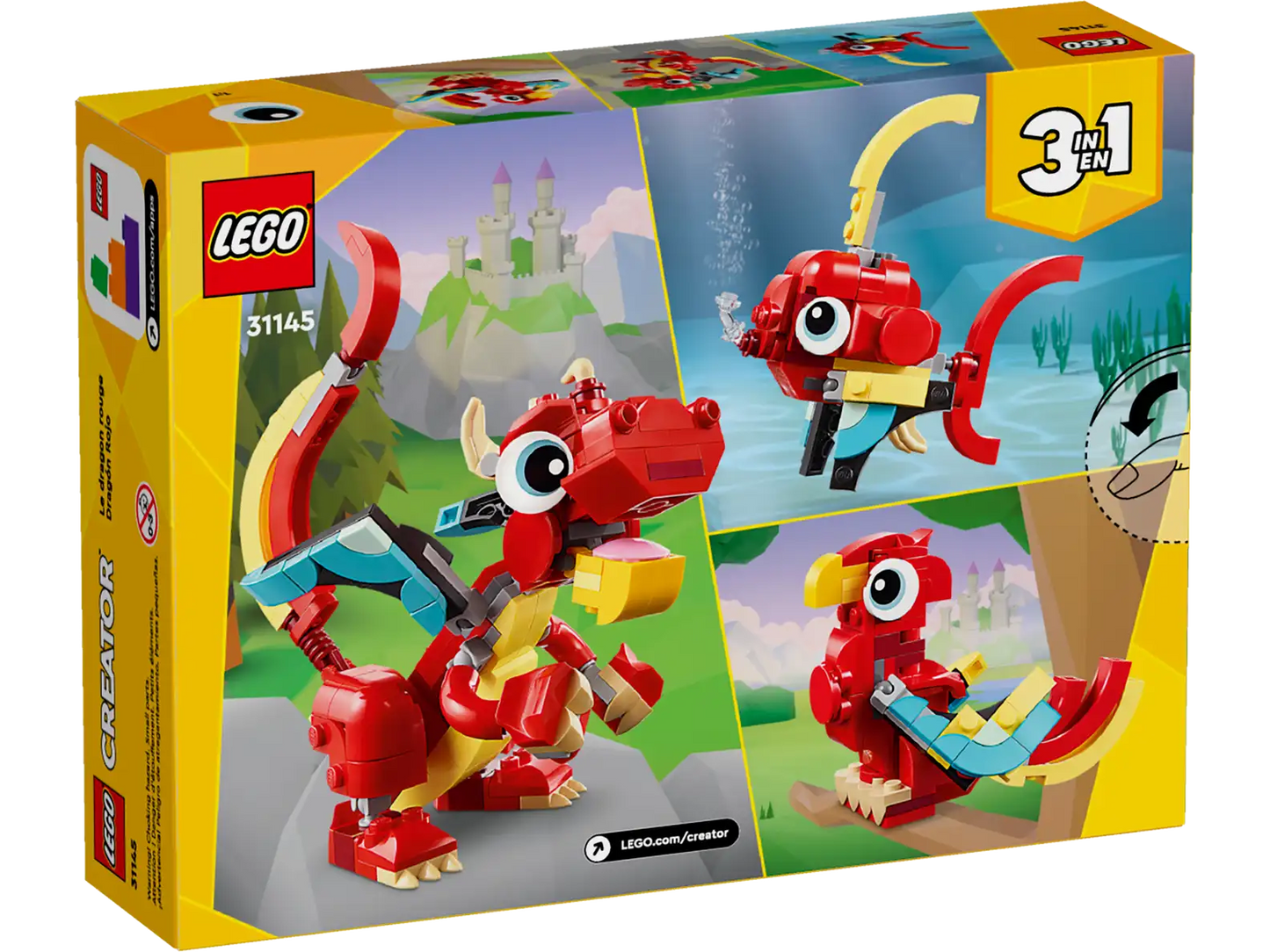 Red Dragon Lego 31145