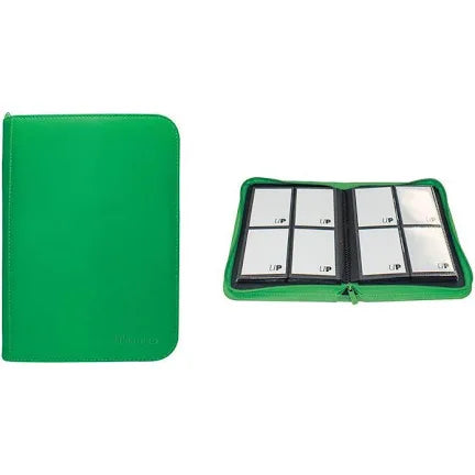 160 - 4 Pocket Zippered Ultra Pro Binder - Green