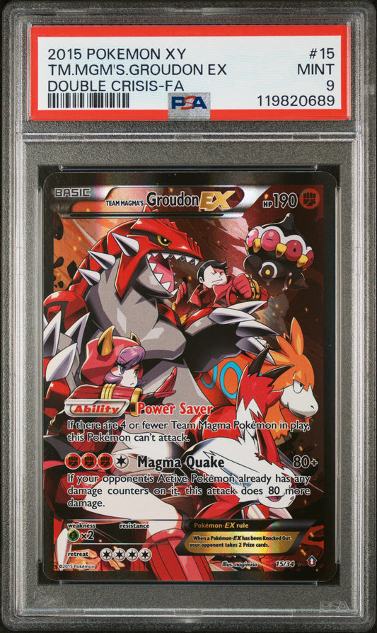 Team Magma Groudon EX PSA 9