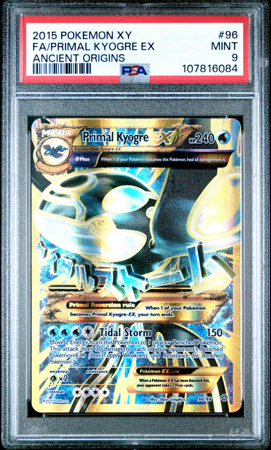 Kyogre EX Ancient Origins Secret Rare PSA 9