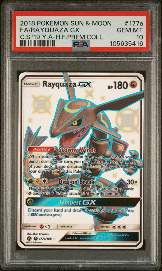 Rayquaza 177a Hidden Fates Collection Box Promo PSA 10