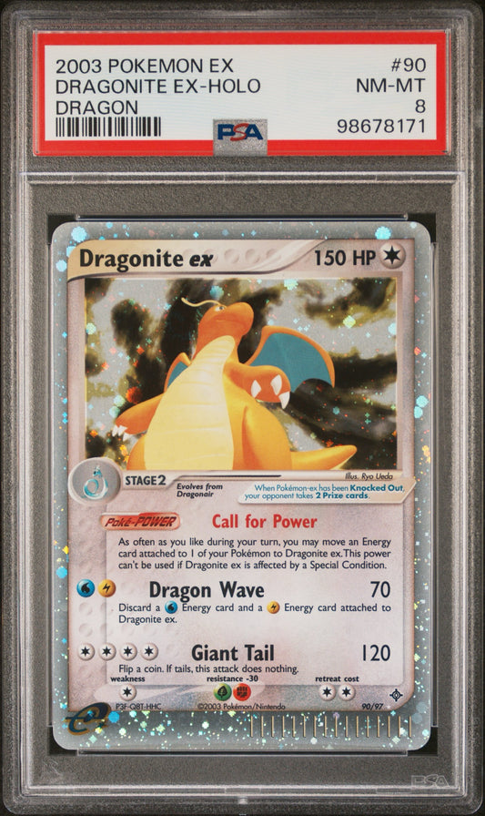 Dragonite EX Holo EX Dragon PSA 8