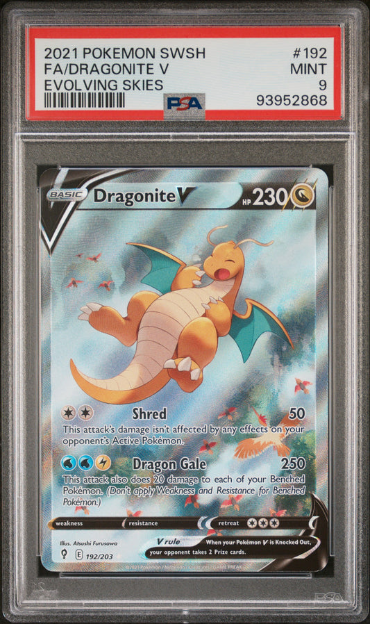 Dragonite V Evolving Skies PSA 9