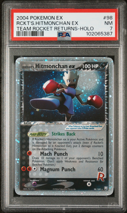 Rocket's Hitmonchan EX PSA 7