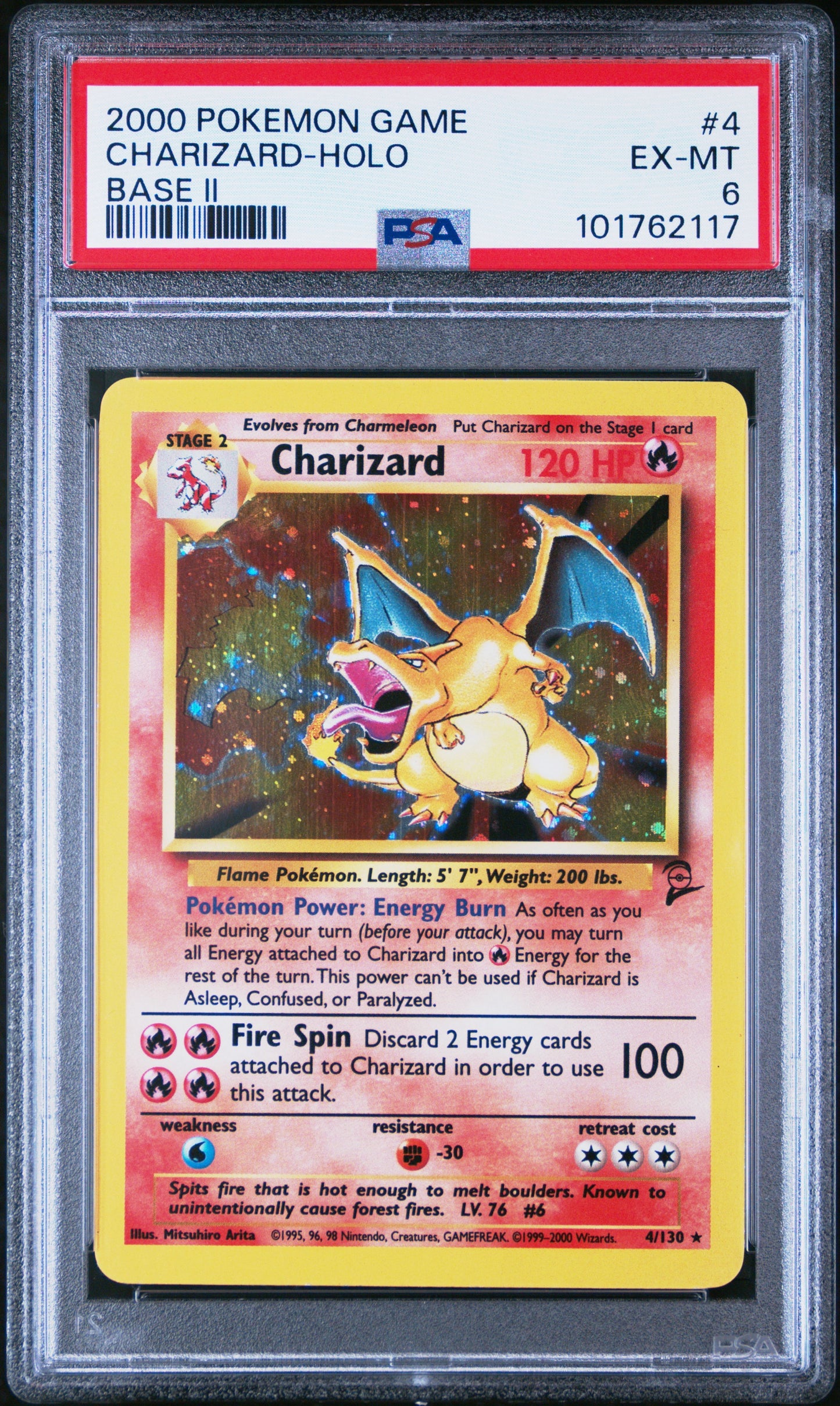 Charizard Base 2 Holo PSA 6