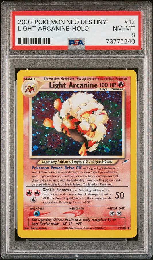 Light Arcanine Holo PSA 8