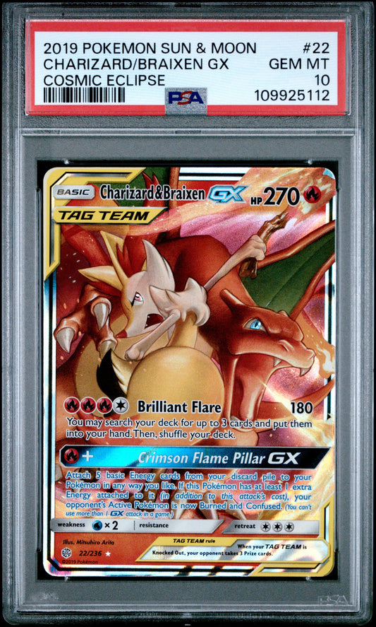 Charizard And Brizen 22 Psa 10