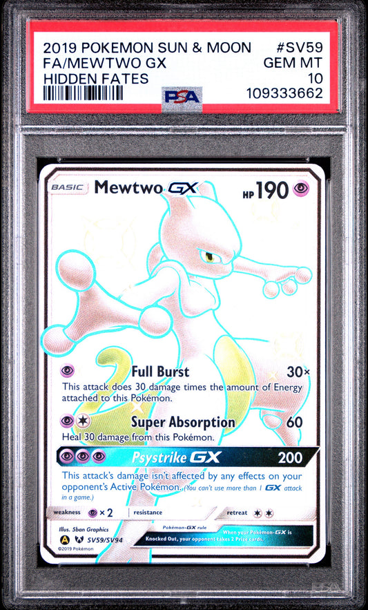 Mewtwo Gx Sv59 Psa 10
