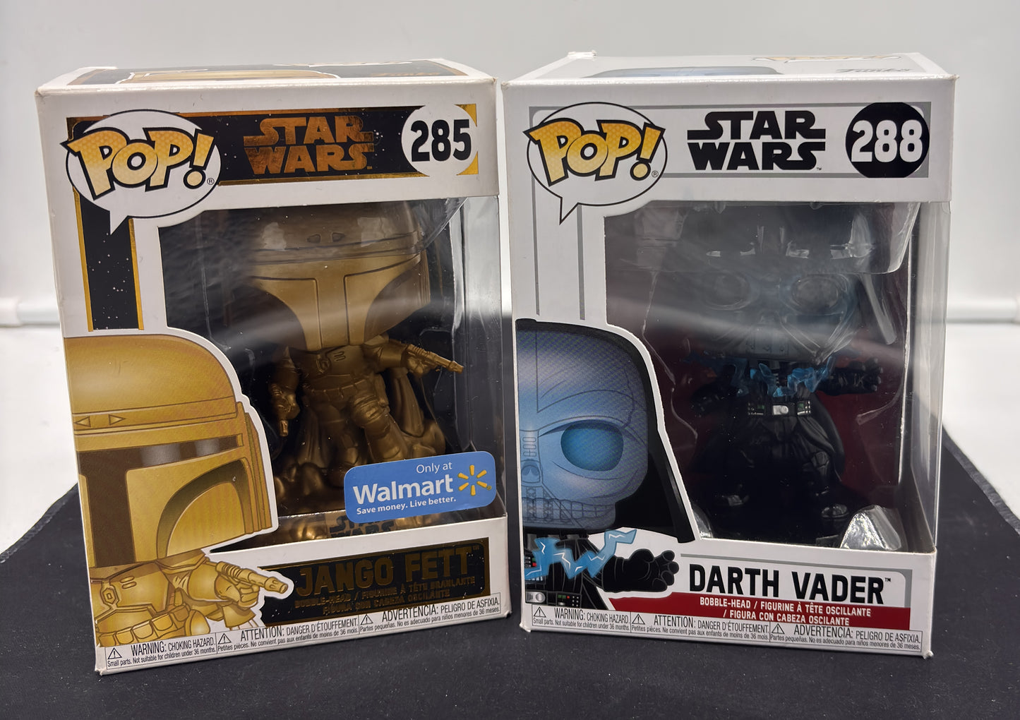 Auction Lot 16: POP Funko Star Wars Darth Vader Jango Fett 285 288 Figures