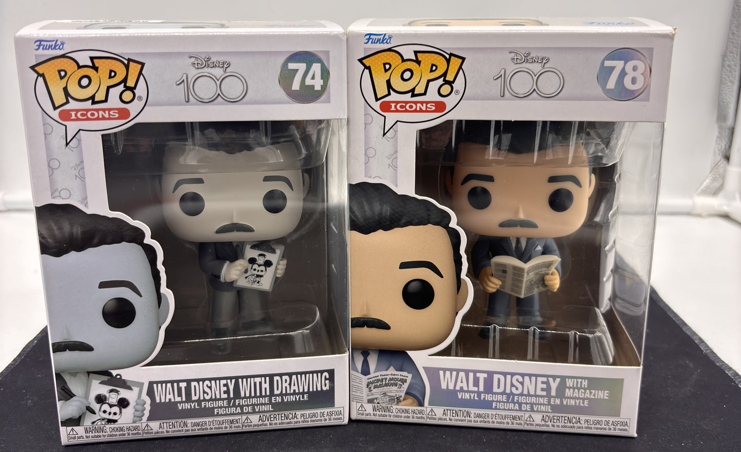 Auction Lot 50: POP Funko Disney 100 Lot of 2 Walt Disney 74 78 Figures