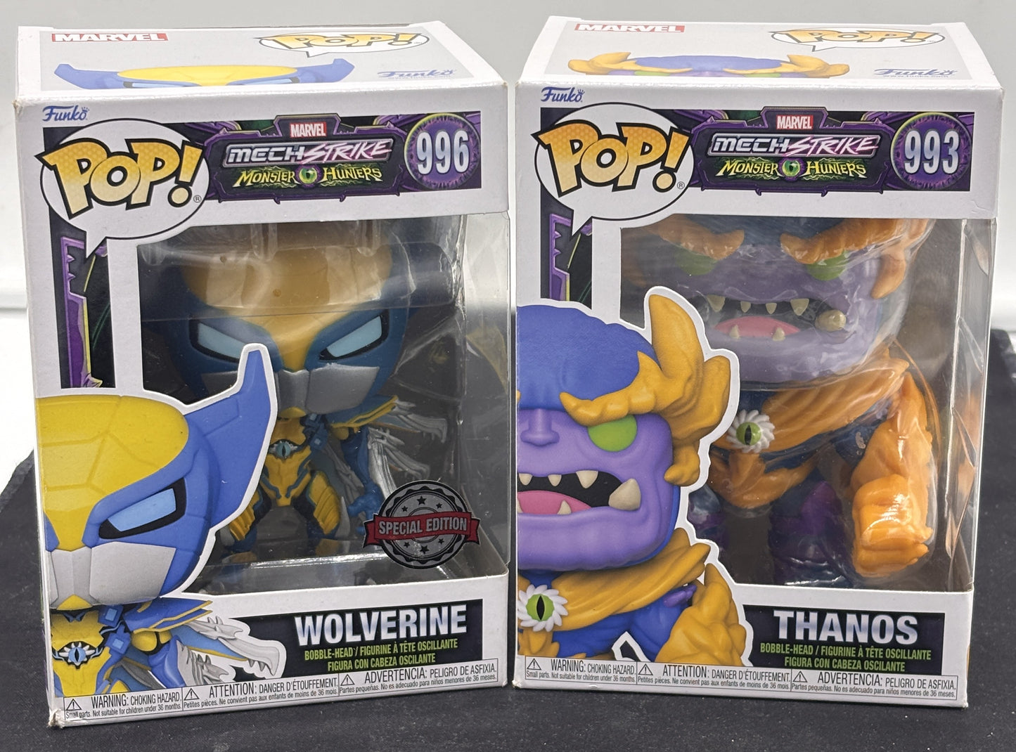 Auction Lot 74: POP Funko Marvel Monster Hunters Wolverine Thanos 996 993 Figures