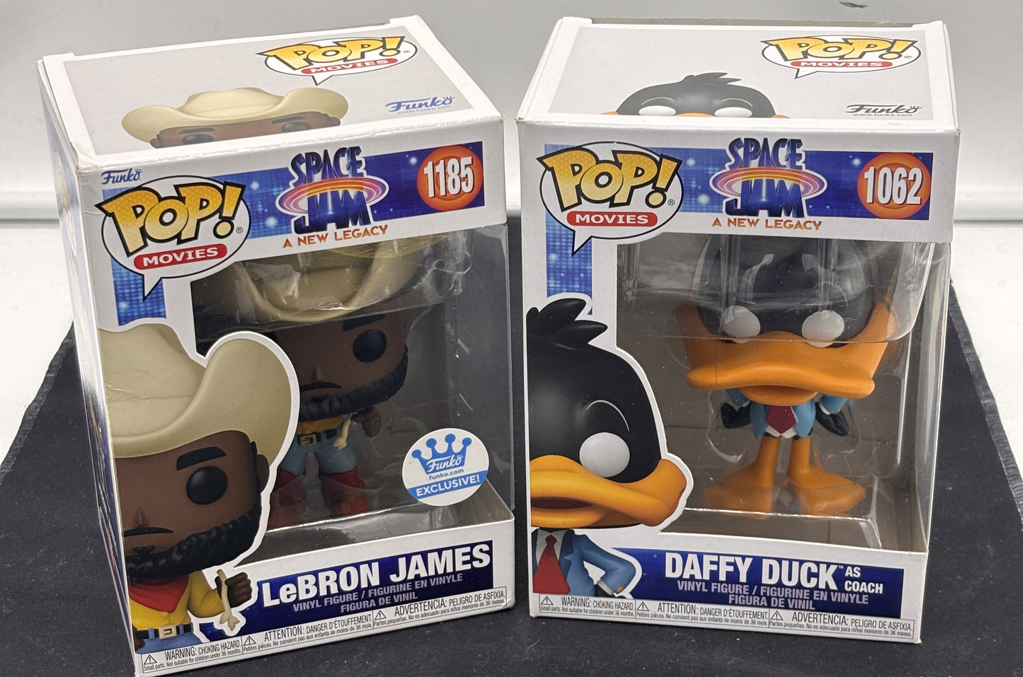 Auction Lot 17: POP Funko Space Jam Lebron James Exclusive + Daffy Duck 1185 1062 Figures