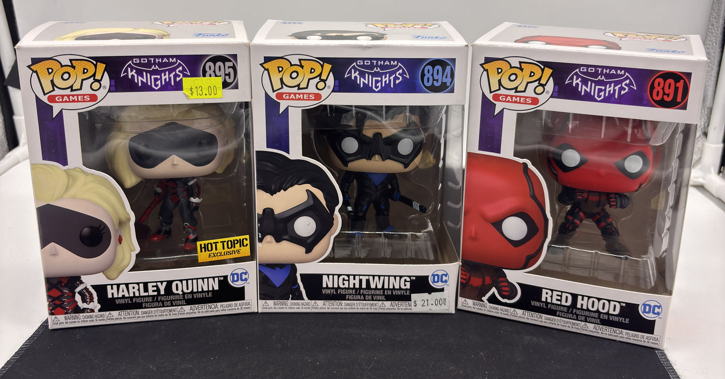 Auction Lot 77: POP Funko Batman Knights 891 894 895 Figures