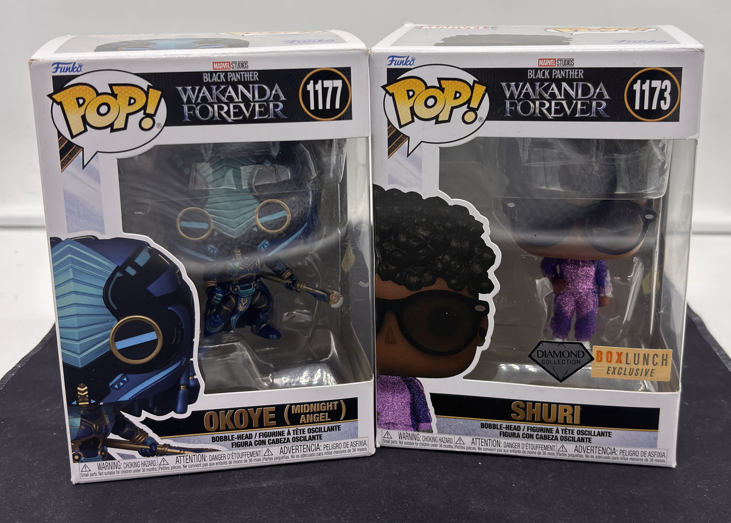 Auction Lot 43: POP Funko Wakanda Forever Shuri + Okoye 1177 1173 Figures