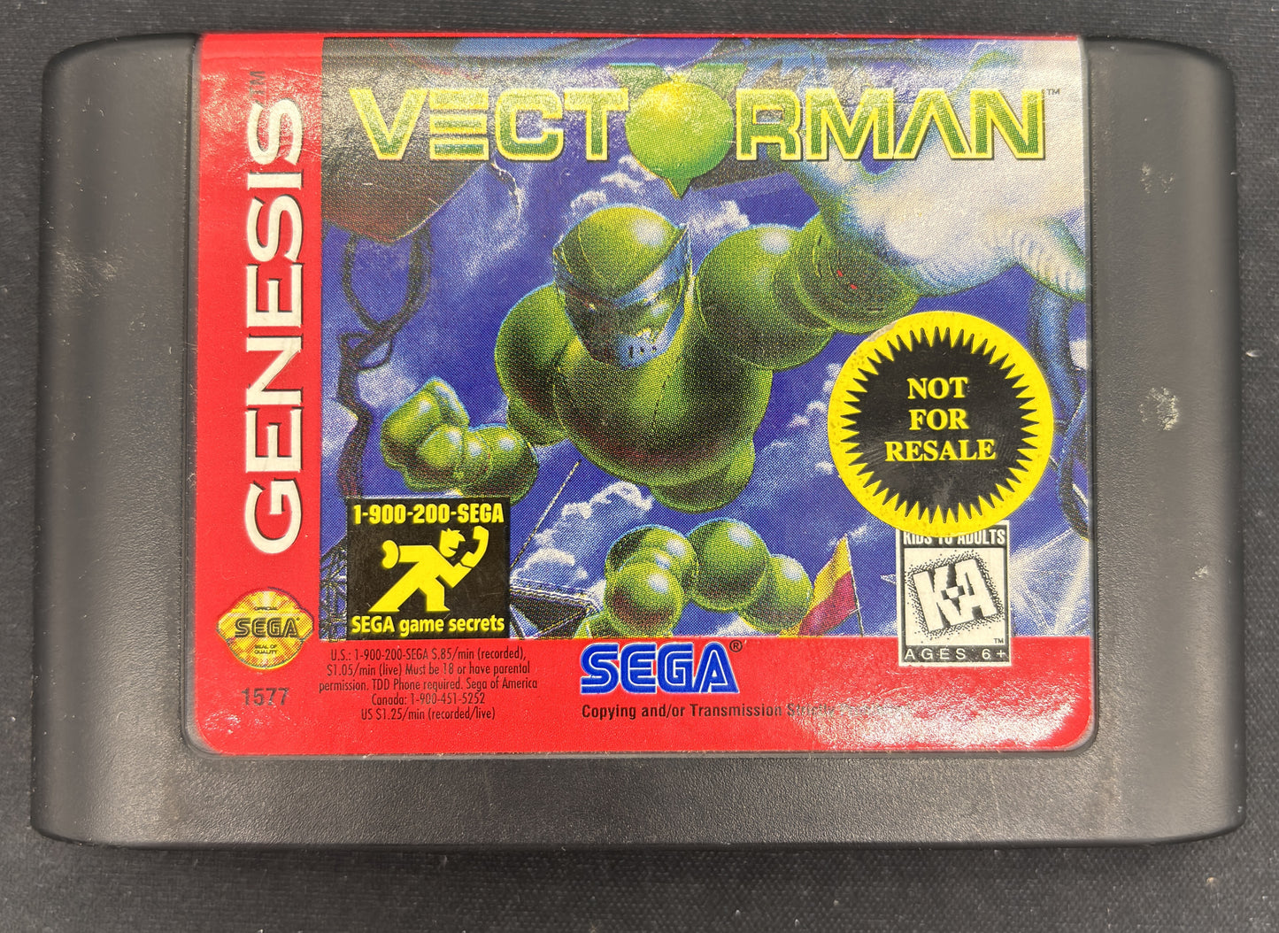 Auction Lot 92: Sega Genesis Video Game Vectorman Loose