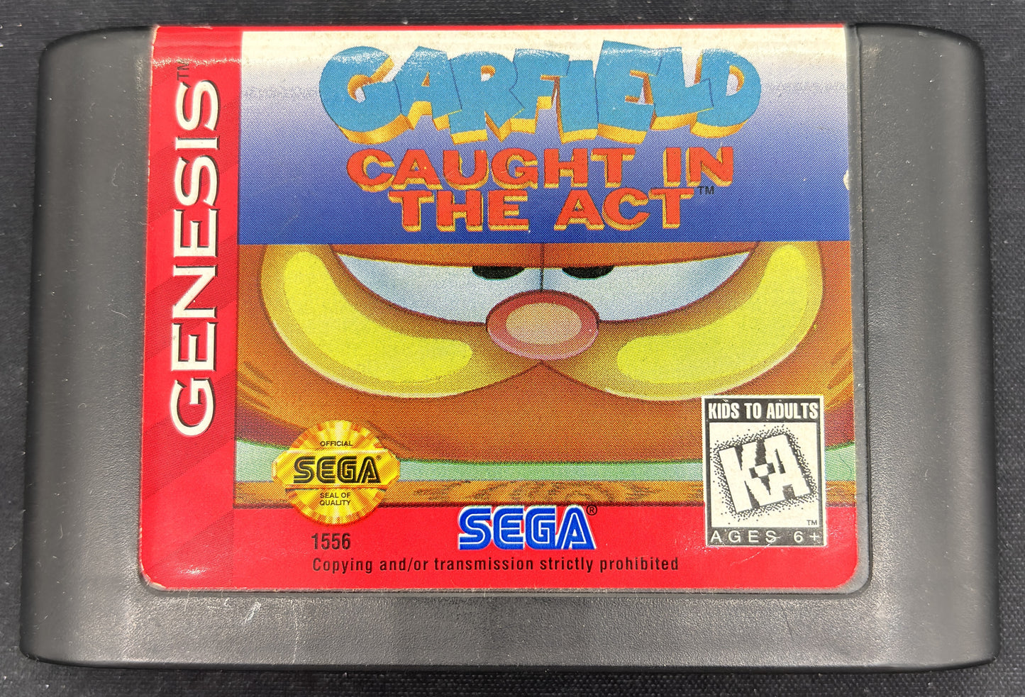 Auction Lot 96: Sega Genesis Video Game Garfield Caught in the Act Loose