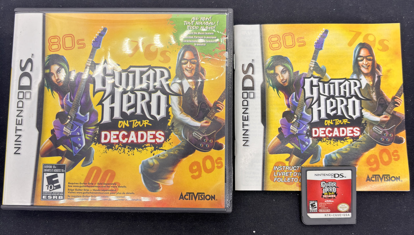 Auction Lot 97: Nintnendo DS Video Game Guitar Hero on Tour Decades CIB