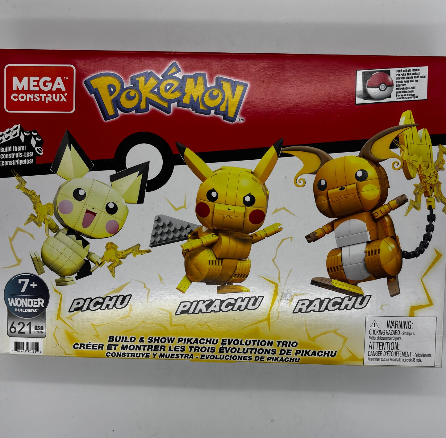 Auction Lot 152: Mega Construx Pokemon Build & Show Pikachu Evolution Trio Set