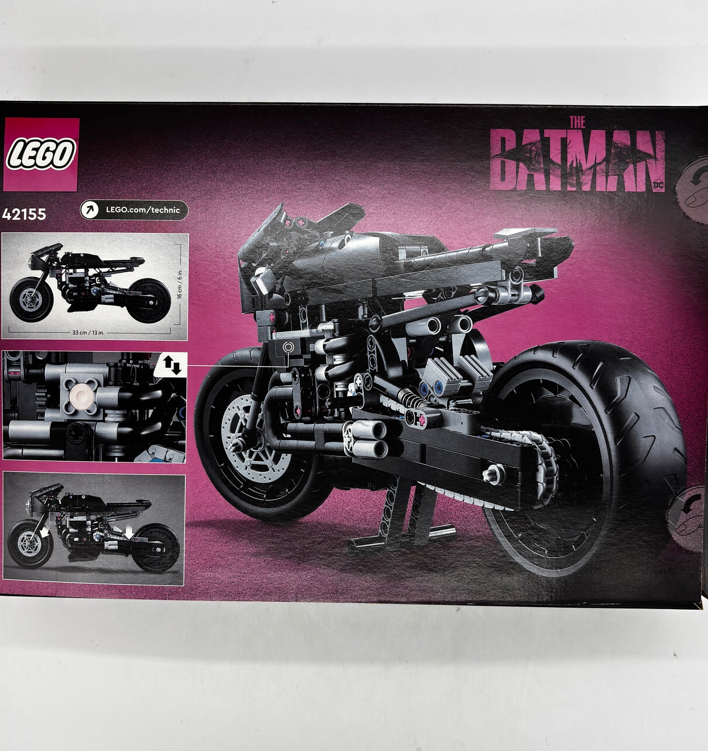 Auction Lot 153: Lego Technic The Batman Batcycle 42155 Opened Box
