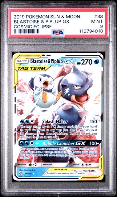 2019 Blastoise Piplup PSA 9
