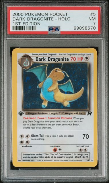 Dark Dragonite Psa 7 First Edition