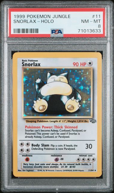 Snorlax Jungle Holo Psa 8